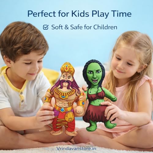 Image of Kansh & Putana 7.5 inches Soft and Plush Washable Toy Kansh & Putana Soft Toy Cuddly and Washable Plush Dolls | Perfect for Kids Home Decor and Spiritual Gifting