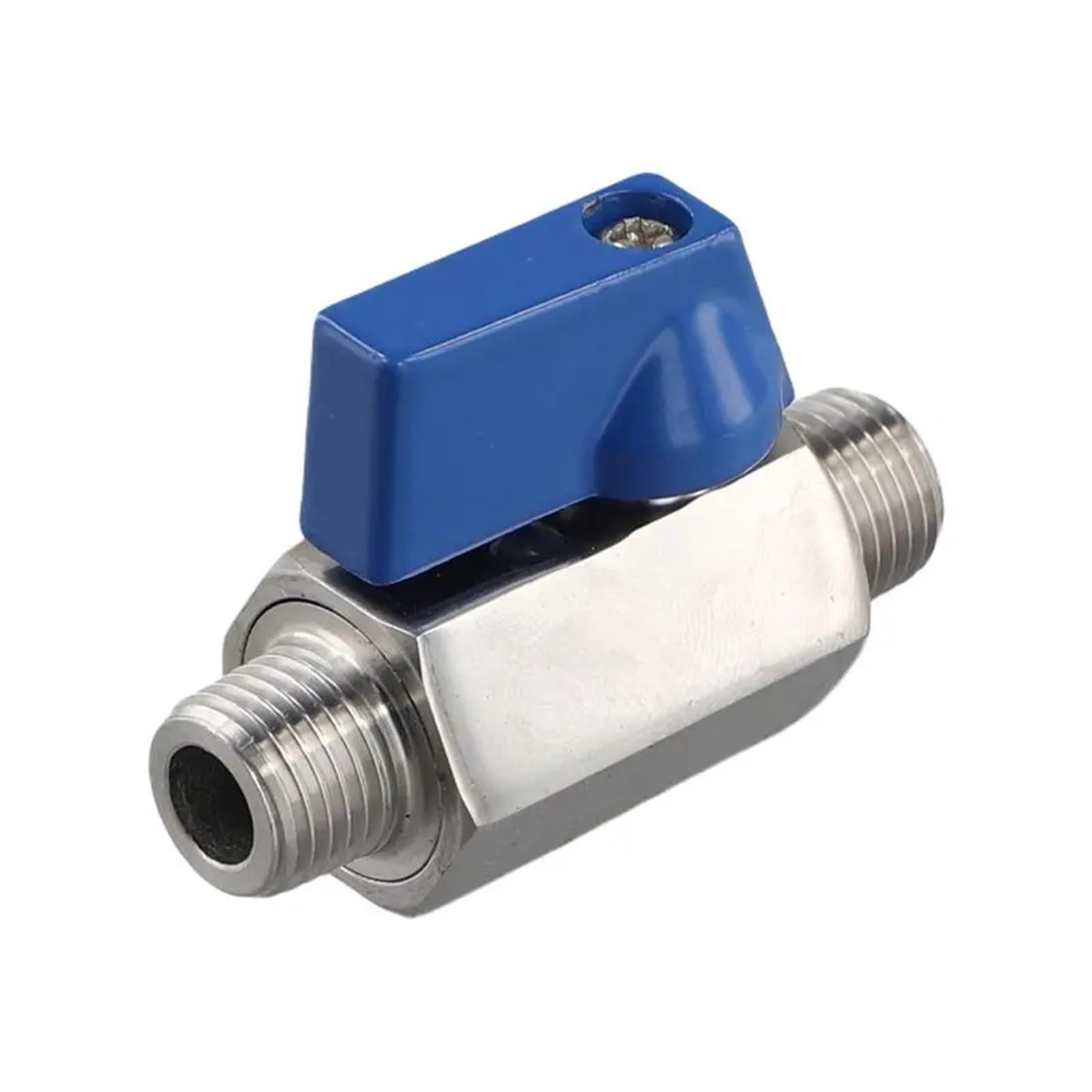1 válvula de bola de acero inoxidable – Mini válvula de bola pequeña macho con rosca NPT de 1/4 pulgadas
