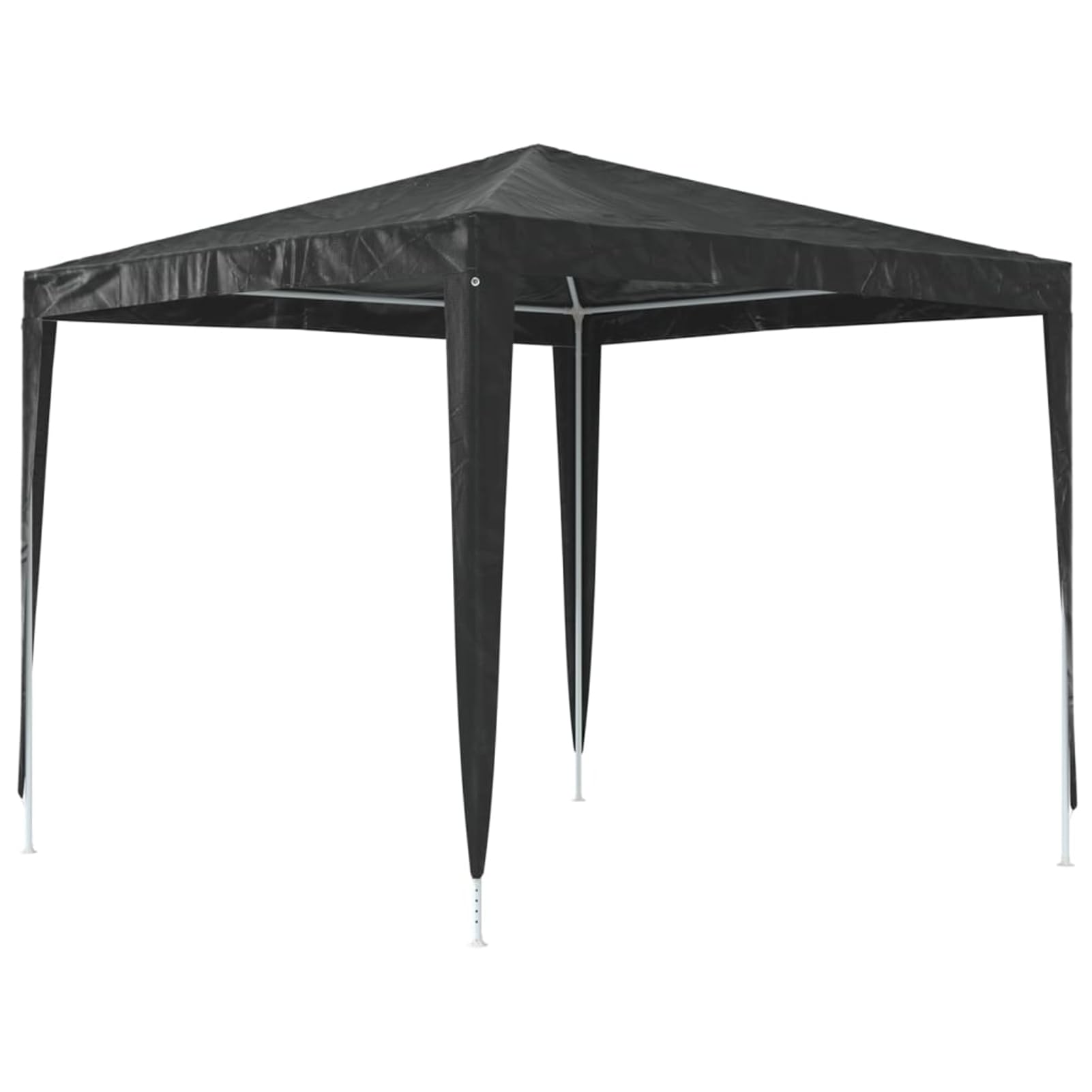 Homgoday Profi-Partyzelt 2,5×2,5 m Anthrazit 90 g/m2 Familienzelt Model48507