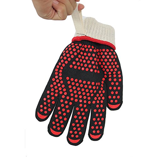 Extreme Heat Resistant Grill Gloves For Cooking,Bbq,Grilling,Frying,Baking,Grilling And Oven 1 Pair #TOP4