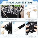 Wimypet 3-in-1 Dog Car Seat & Booster, 100% Waterproof Dog Car Bed with Safety Belt 68x57x33cm, Seat Protector for Medium Dogs, Convertible Cushion for Vehicle Back & Front Seats - Image 7