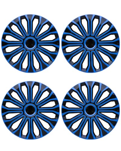 Image of ABX Hubcaps,16 inch hubcaps Set of 4, Wheel Rim Cover ABS Material, Snap On Car Truck SUV Replacement, for Toyota Camry Nissan Mazda etc, Black&Blue