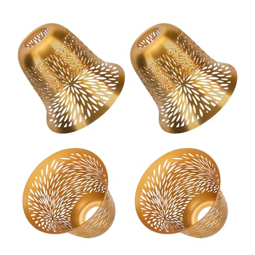 Ceiling Fan Light Covers, ALUCSET Cracks Metal Pendant Light Shade, Light Fixture Cover Metal Lamp Shade Replacement with 1-5/8-Inch Opening Fitter fo