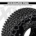 INJORA 1.0 Tires - S5 60 * 20mm XHX Pin Tire for SCX24 FCX24 1/18 1/24 RC Crawler Upgrade(T1022P)
