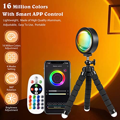 HUGOMOVA Sunset Lamp Projector with App & Remote Control — view 4