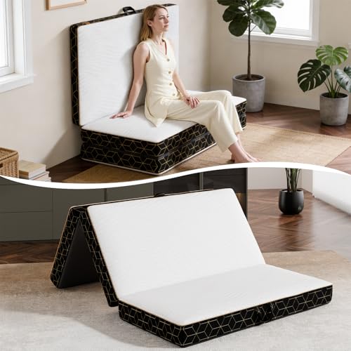 Image of GEMBED Tri Folding Mattress Single Size - 4Inch Foldable Floor Sofa Bed