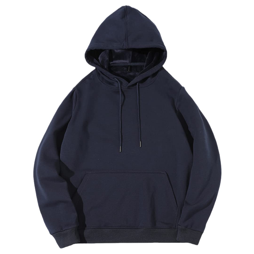 Damskie bluzy bawełniane swetry para solidne bluzy Harajuku na co dzień granatowy 3XL (75-85) kg