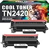 Cool Toner TN2420 Compatibile Cartuccia di Sostituzione per Toner Brother MFC L2710DW L2710DN MFC-L2710DW MFC-L2710DN MFC-L2750DW HL-L2350DW DCP-L2510D DCP-L2530DW TN 2420 TN-2420 TN2410 Nero 2-Pack