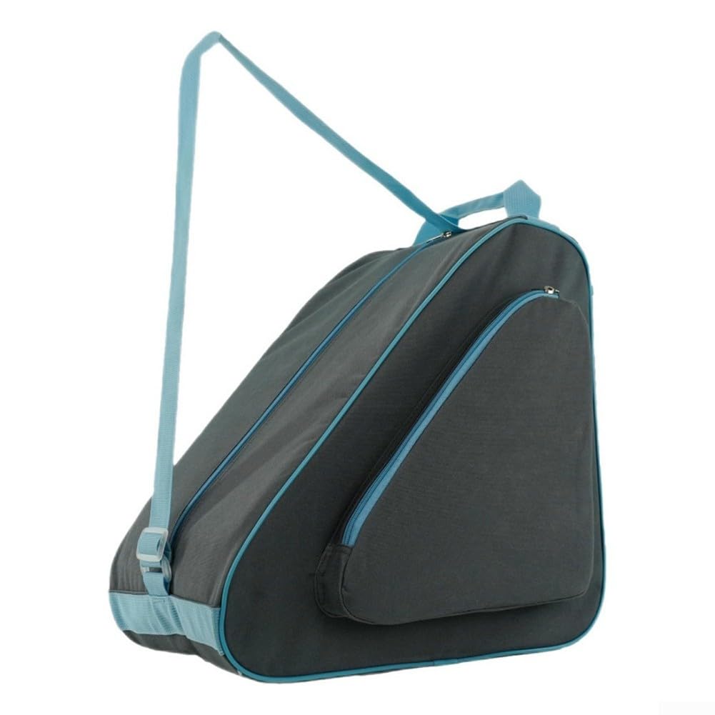 Sac imperméable pour patins à roulettes en ligne avec grande poche arrière et bretelles réglables - Noir, gris, bleu, vert, rose, 40 x 40 x 24 cm