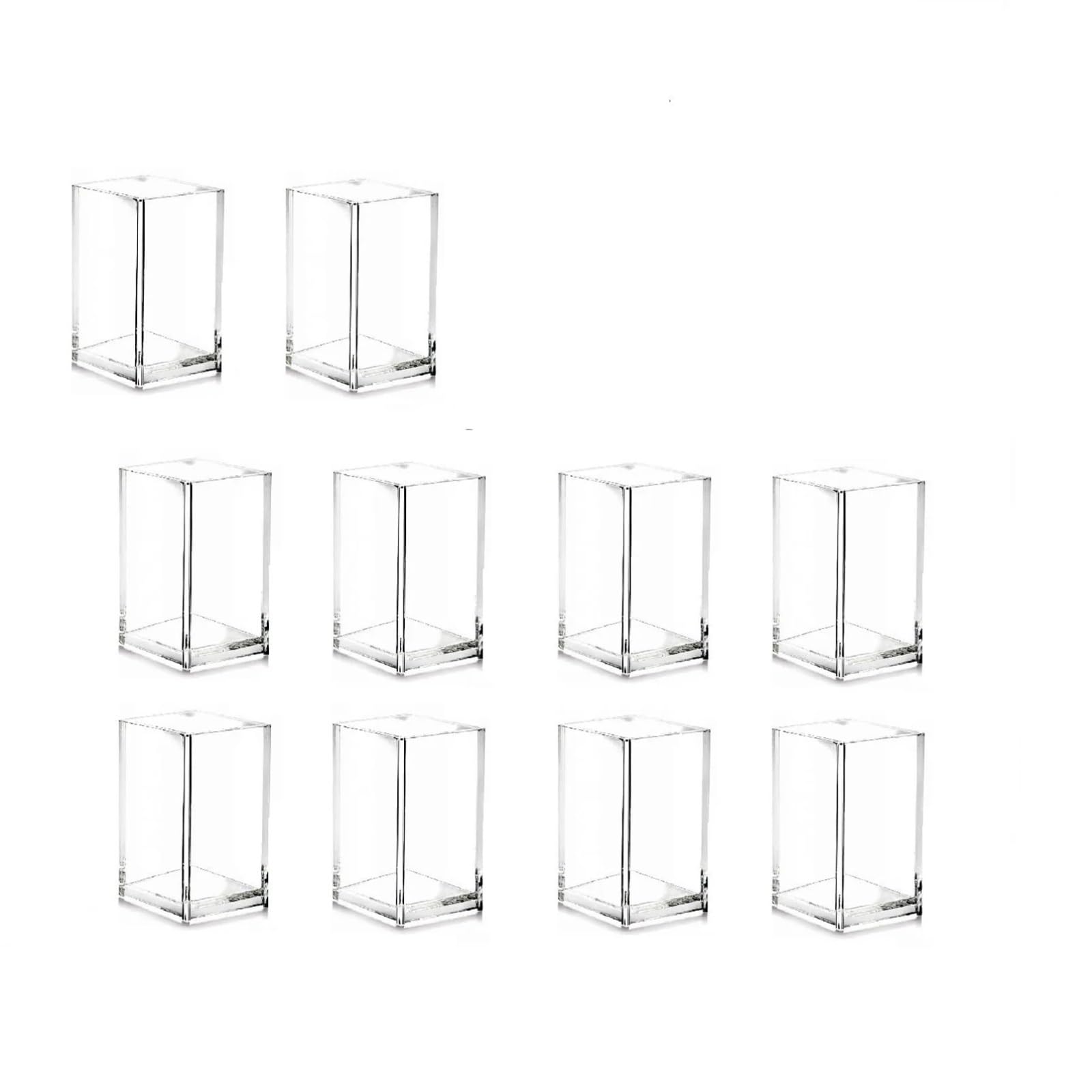 DHYUACN Pen Holder 1/2/4/10 PCS Pen Holder For Desk Pencil Clear Makeup Brush Stationery Organizer Desk Pen Holder(10 PCS)