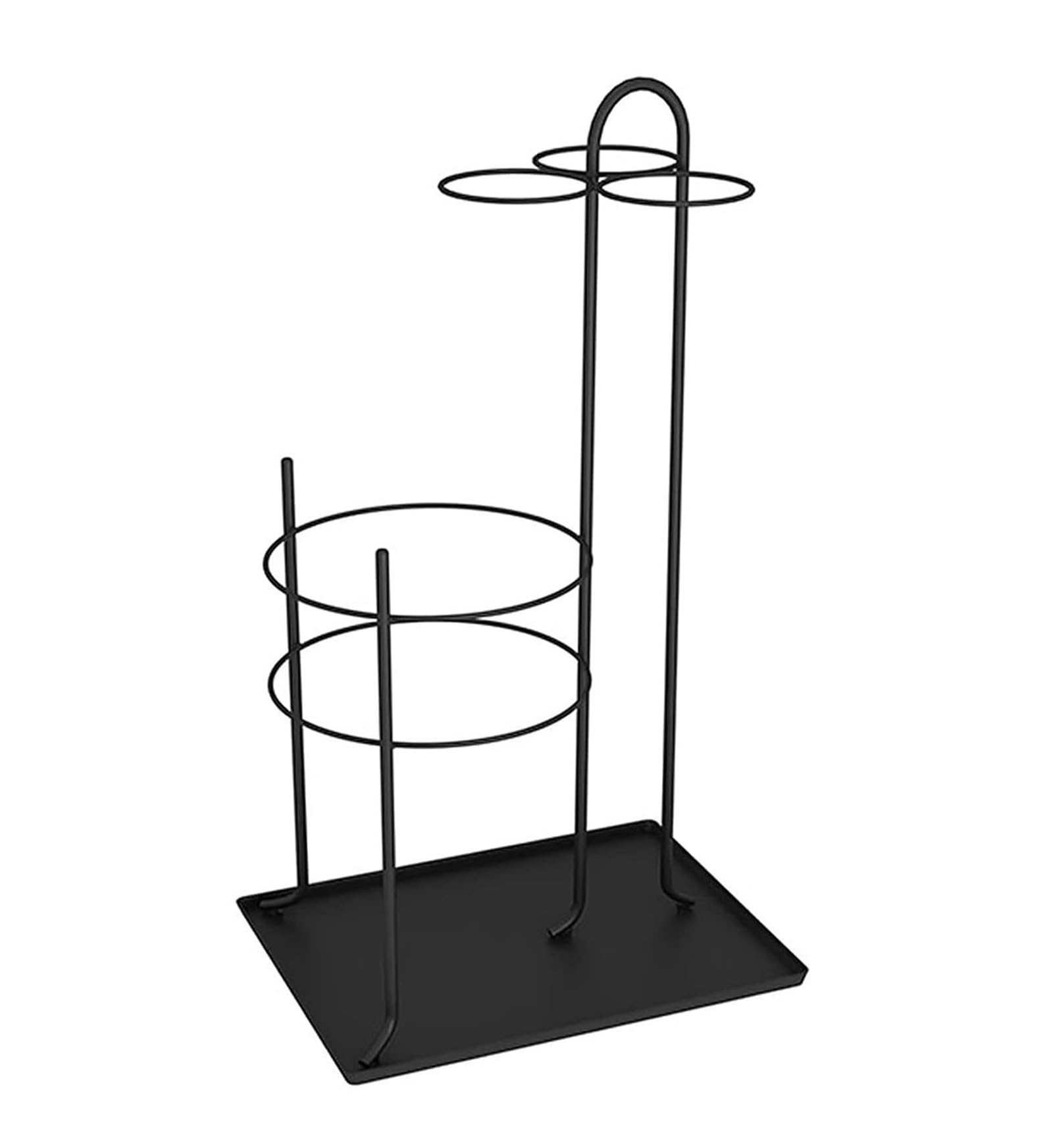 HYLYGFH Metal Umbrella Stand Holder with Storage for 6 Umbrellas Sturdy Framework for Canes Walking Sticks and Umbrellas Ideal for Doorway nization Blanc Finish (33 * 25 * 60cm)