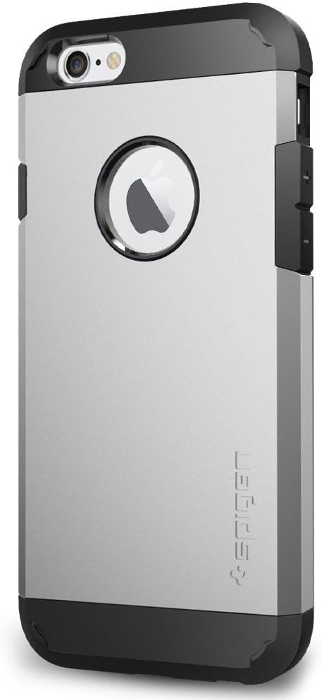 Spigen Tough Armor iPhone 6 Case with Extreme Heavy Duty Protection and Air Cushion Technology for iPhone 6S / iPhone 6 - Satin Silver