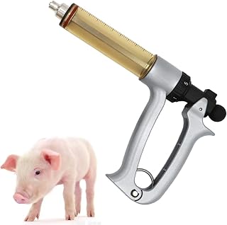 25ML/50ML Animal Injector, Adjustable Continuous Vaccine Syringe, Livestock Syringe Injector for Veterinary Use Poultry (25ML)