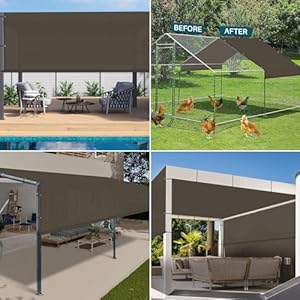 COARBOR 9'x16' Outdoor Pergola Replacement Shade Cover Canopy Privacy Patio Shade Screen with Grommets Weight Rods for Patio Deck Backyard Gazebo Pergola Brown COARBOR 9×16 Outdoor Pergola Replacement Shade Cover Canopy Privacy Patio Shade Screen with Grommets Weight Rods for Patio Deck Backyard Gazebo Pergola Brown