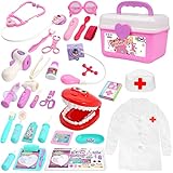 Gifts2U Doctor Kit for Kids,30 PCS Pretend Play Educational Medical Dentist Kit with Coat and...