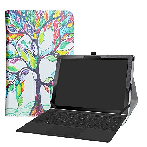 Samsung Galaxy Book2 12 Case,Bige PU Leather Folio 2-Folding Stand Cover for 12.0"