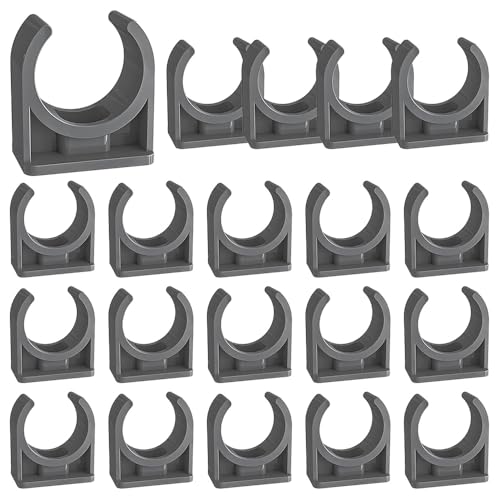 TONGIHS 20 Piezas Abrazadera de tubo, Abrazaderas en U, Abrazaderas de PVC, para fijar tuberías de acero inoxidable, tuberías de plástico, mangueras de goma y tuberías de gas