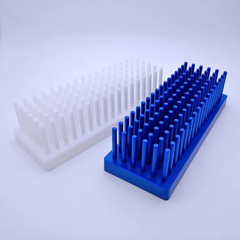 Durable Plastic Test Tube Rack for 66/102 Columns - Inverted Socket Devise for Lab Use,1pcs(Blue,66column)