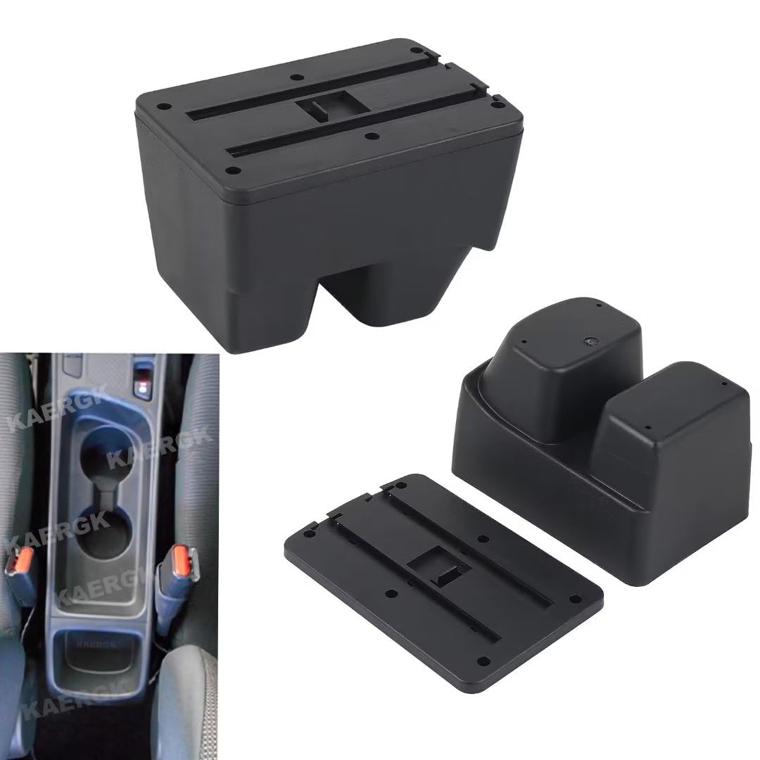 Caja de reposabrazos de doble capa para Toyota Yaris Cross 2020 2021 2022 Caja de almacenamiento de consola central con accesorios, color negro