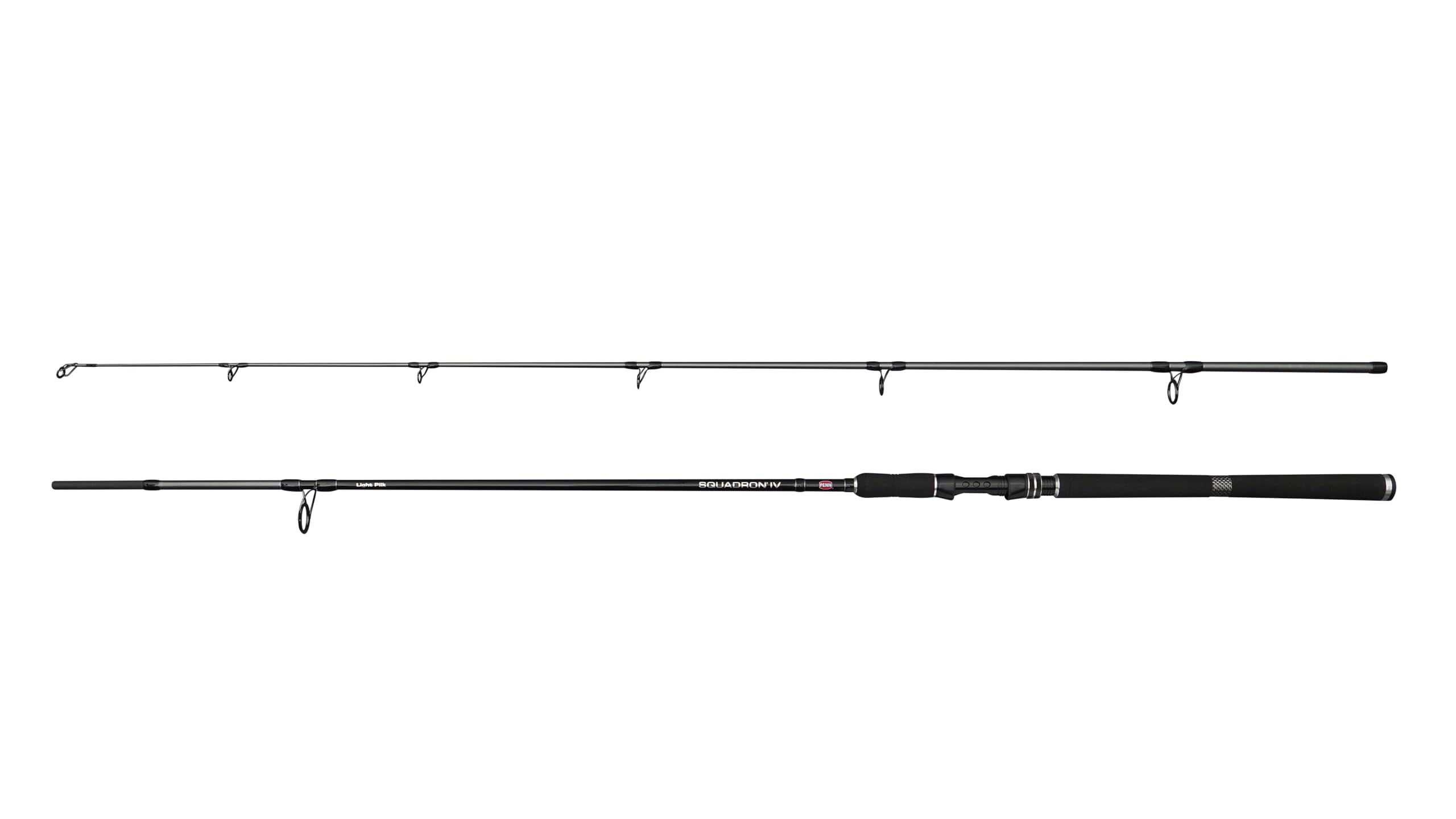 PENN Squadron IV Light Pilk Spin Fishing Rod | Saltwater Spinning Rod for Cod, Pollock, Coalfish, Conger & Halibut | Pilks & Softbaits | 24T Carbon Blank | Dura-Guide Guides | 2.70m | 80-120 g