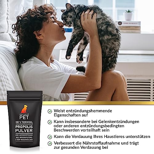 nectarvit PET Propolis Pulver - Die natürliche Wahl für die Gesundheit Ihres Tieres - 50 g