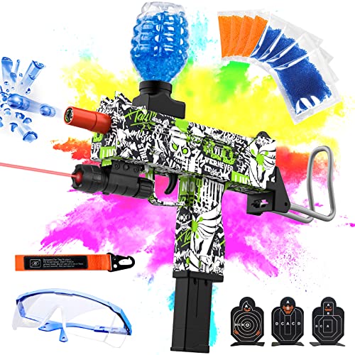 Vasvarn Gel Shooter, Splatter Ball Blaster With Adjustable Stock And 40,000 Gel Balls, Electric Water Gun For Orbeez Gun Shooting Game Age 12+（Green） #TOP16
