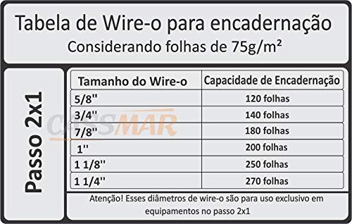 Wire-o Branco 3/4 Duplo Anel Para 140 Fls A4 2x1 50 Un
