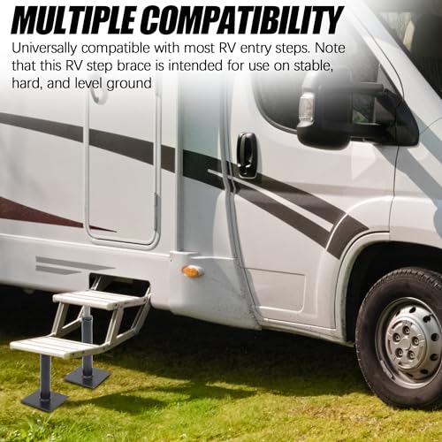 Image of TonGass RV Step Brace Stabilizer Adjustable Length from 7 5 /8 inch to 14 inch