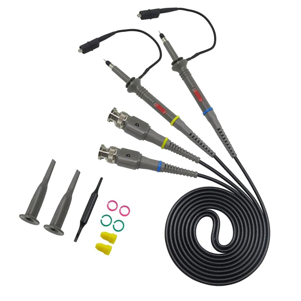 WINTIP6100 2Pcs Oscilloscope Probe Kit Dc-100Mhz Scope Clip Test Probe 100Mhz For Tektronix Hp X1/X10 Sonda Osciloscopio
