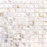 Perlmutt Mosaik Muschelmosaik weiss beige Duschwand Dusche MOS150-SM2525