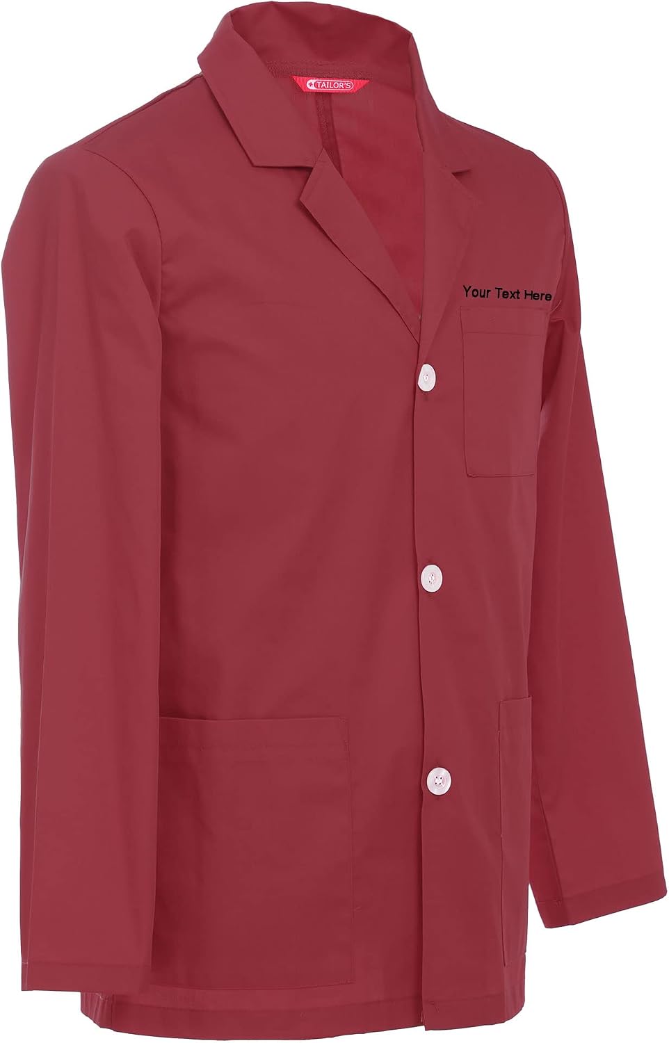 Men's Custom Personalized 31 Inch Consultation Lab Coat - Add Your Embroidered Text