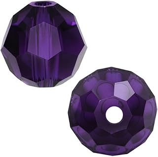 50pcs Adabele Austrian 6mm Faceted Loose Round Crystal Beads Purple Velvet Compatible with 5000 Swarovski Crystals Preciosa SS2R-627