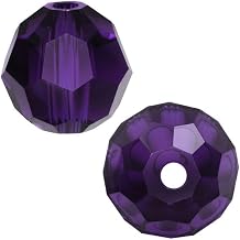 Adabele 200pcs Austrian 4mm 0.16" Small Faceted Round Crystal Beads Purple Velvet Compatible with 5000 Swarovski Crystals Preciosa SS2R-427
