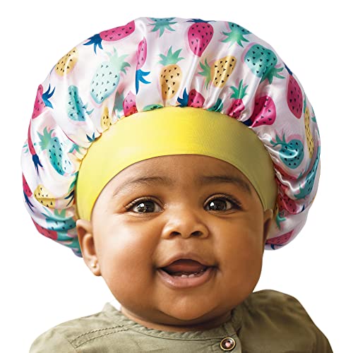 Image of Red by Kiss Baby Satin Bonnet Sleep Caps Hair Wraps Hair Bonnet (Multi Pineapple)