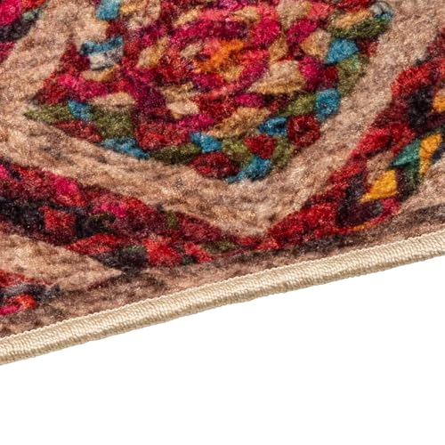 Tapis de couloir 100x450 cm polyester PVC antidérapant doux lavable Marsa - 4