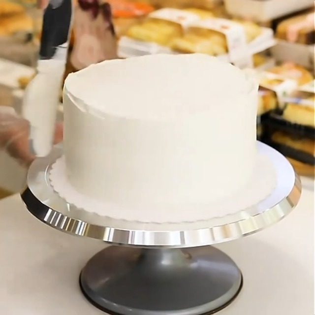 Base Girevole Per Decorare Torte Da 12 Pollici (30 Cm) - Piattaforma Rotante In Alluminio, Stabile E Antiscivolo, Perfetta Per Glassare E Decorare
