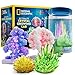 National Geographic Ultimate Crystal Growing Kit – Grow 5 Types of Crystals Including Glow in the Dark, Dinosaur Figure, Underwater Crystals & Crystal Trees with Learning Guide, STEM Science Kit