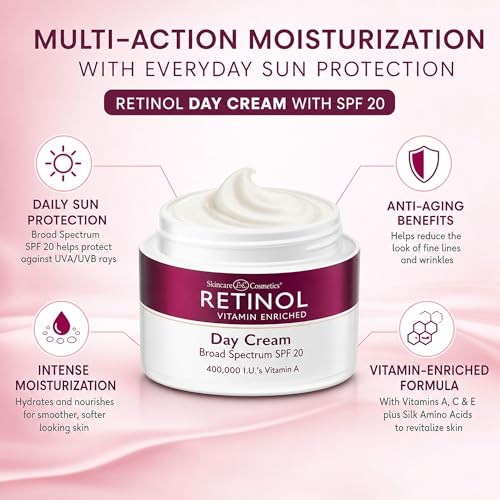 Retinol LIVAURA Skincare LdeL Cosmetics Cream Vitamins A + C + E (Day Cream) 4 Ounce