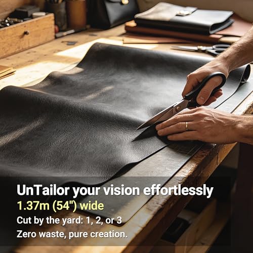 Premium Heavy-Duty 1.4mm Thick Full-Grain Embossed Faux Leather, 54" Wide by Gryvmnos - Used condition - Image 5