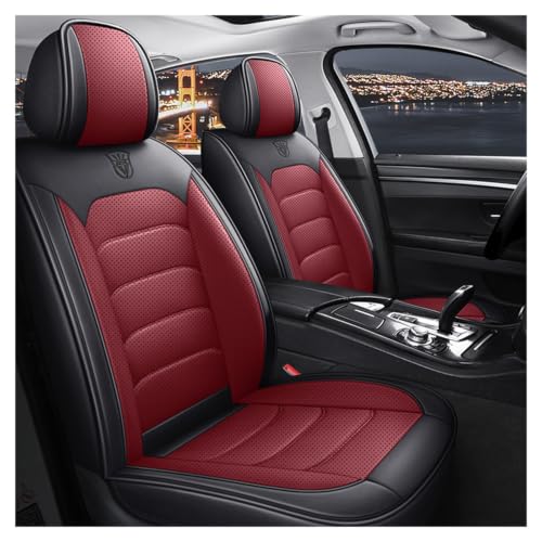 Fundas de asientos para Audi Q4 e-Tron SUV (2021-2022) - Juego universal completo negro y rojo