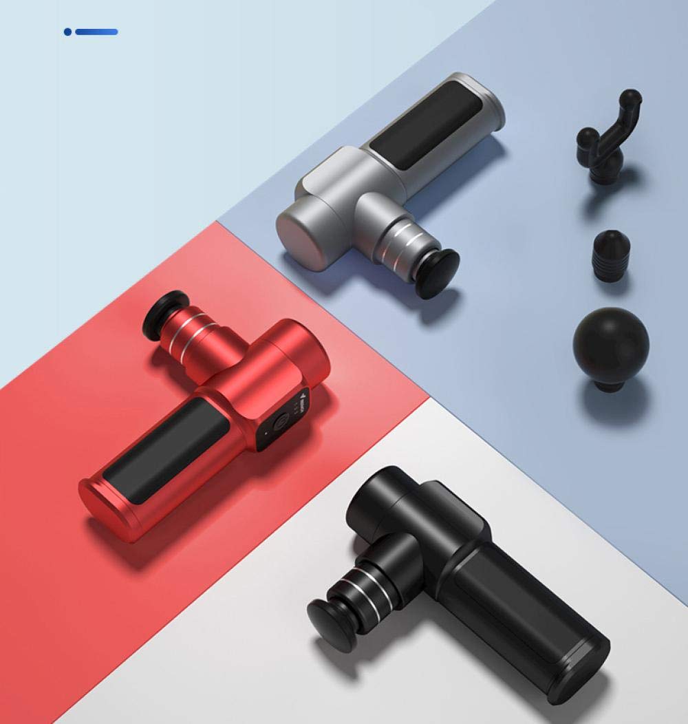 Pistola de Masaje, Pistola de Fascia portátil, Pistola de Masaje Deportivo y de Fitness, Pistola de Masaje de Tejido Profundo (Negro)