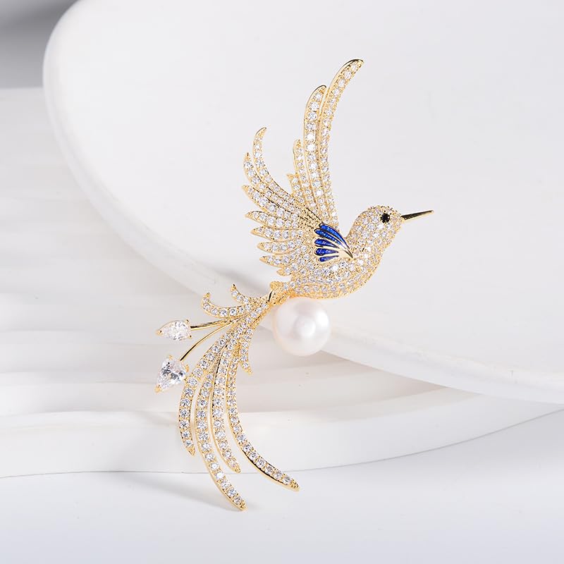 Image of Animal Bird Brooch Pins for Women Rhinestone Lapel Pin Accessories Blazer Dress Denim Jacket Birthday Wedding Jewelry Gifts