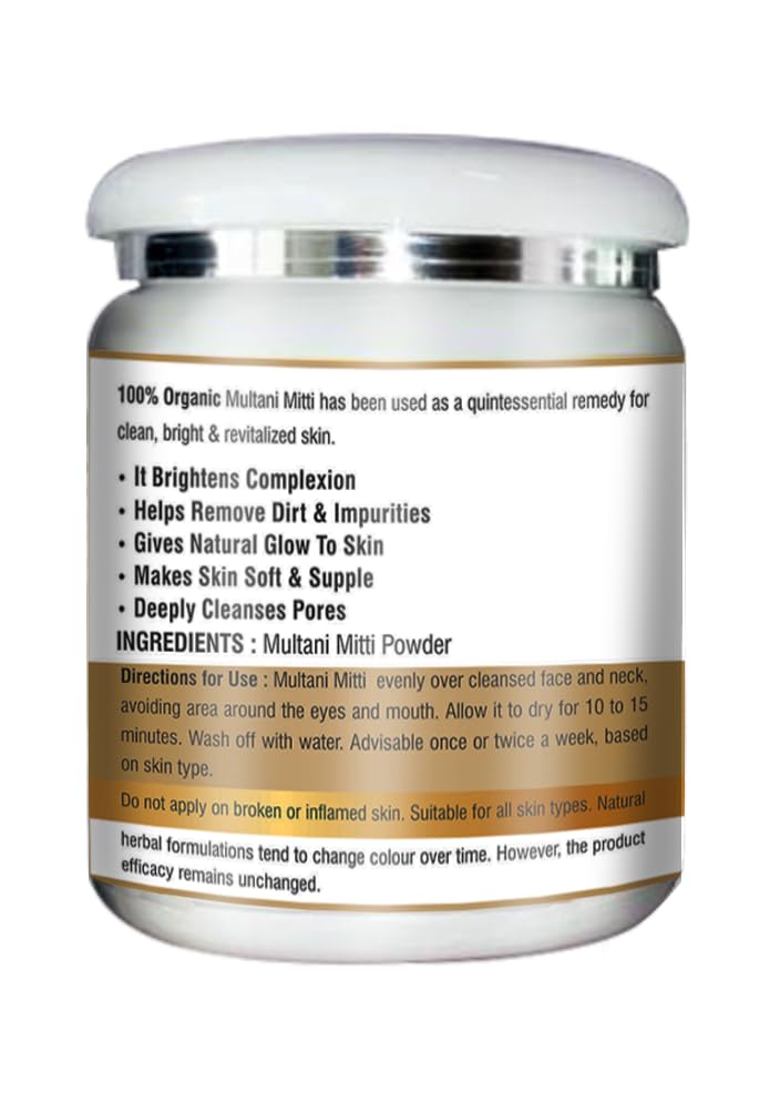 NutrinoPlus Multani Mitti Powder: Organic Skin Revitalizer for Bright, Glowing Skin - 200gm Net Weight 2 51cCTKEorCL