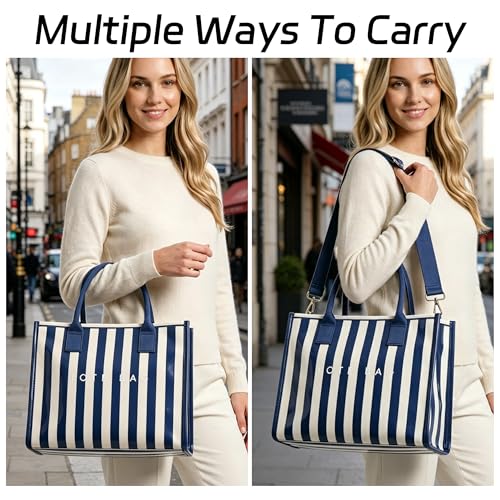 Image of GISMTR PVC Tote Bag for Women Large Letters Print Hobo Handbags Kraft Paper Shoulder Bag with Strap for Work Travel