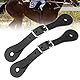 Zerodis Spur Strap, 1 Paar handgefertigte Leder Equestrian Spur Strap Cowboy Outfit Stiefel(schwarz)