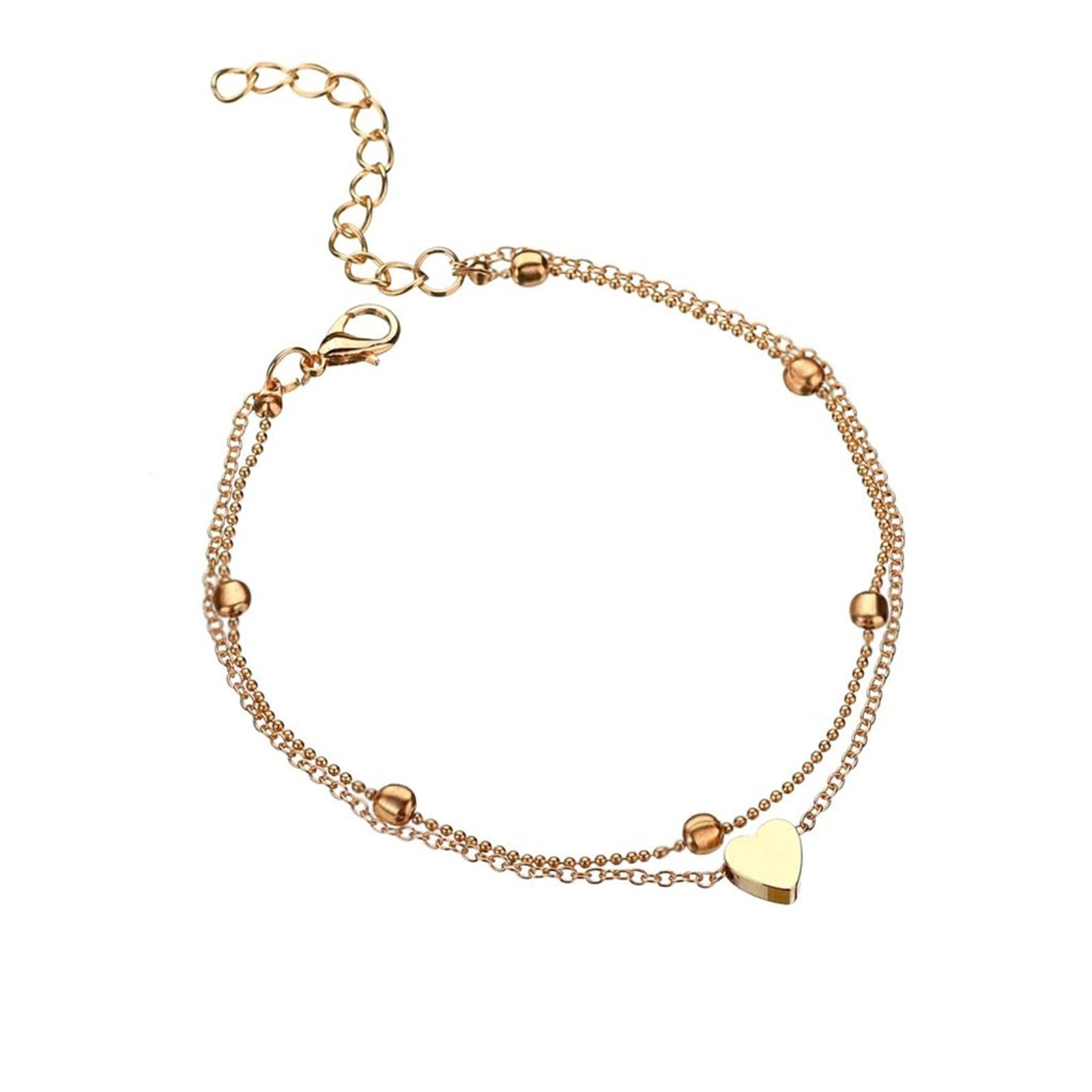 Pulsera bohemia con dije corazón ideal para regalar a mujeres 2