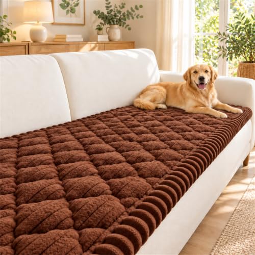 27.6" x 59" NILUOH Non-Slip Quilted Couch Cover for Dogs w/ Soft Flannel (4 Colors) - image 1