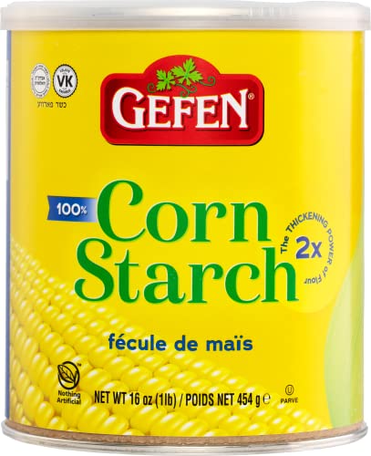 Gefen Corn Starch, 100% Pure, 16oz Canister with Resealable Lid,