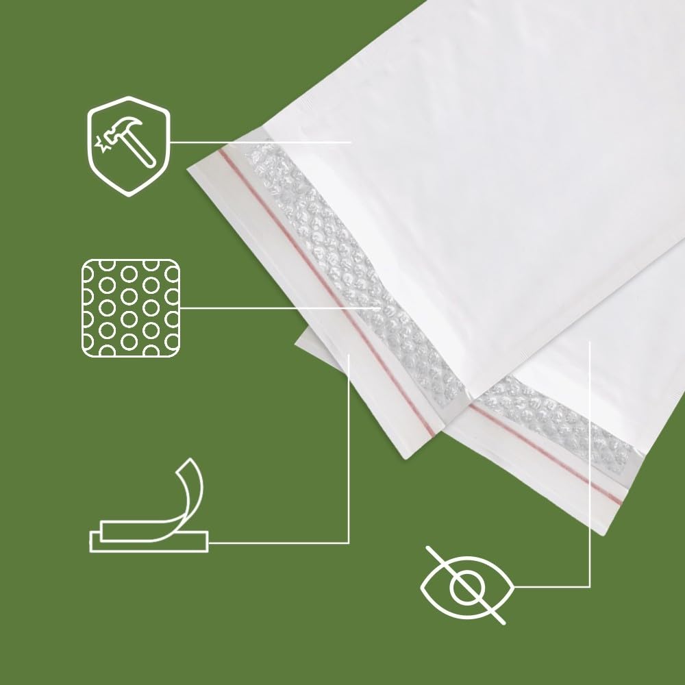 Loto de 120 sobres A5-21x15 cm - kraft y burbujas - Pack & Move