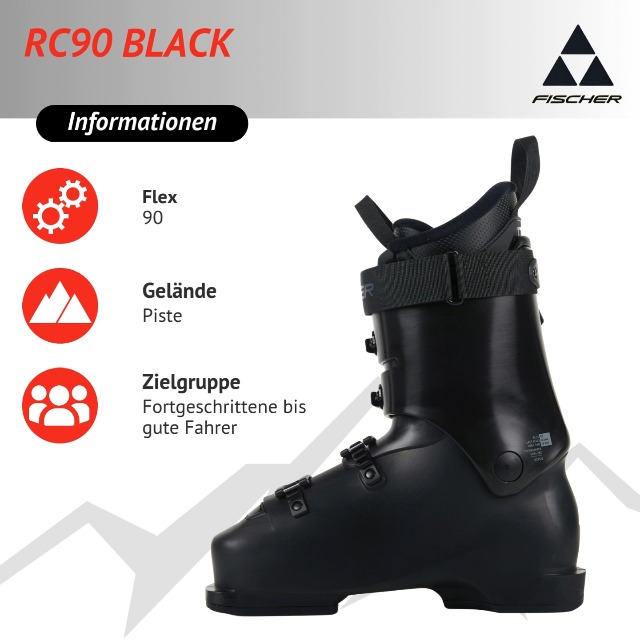 Fischer Skischuhe Skistiefel RC90 - Flex 90 - Alpinskischuhe Alpin